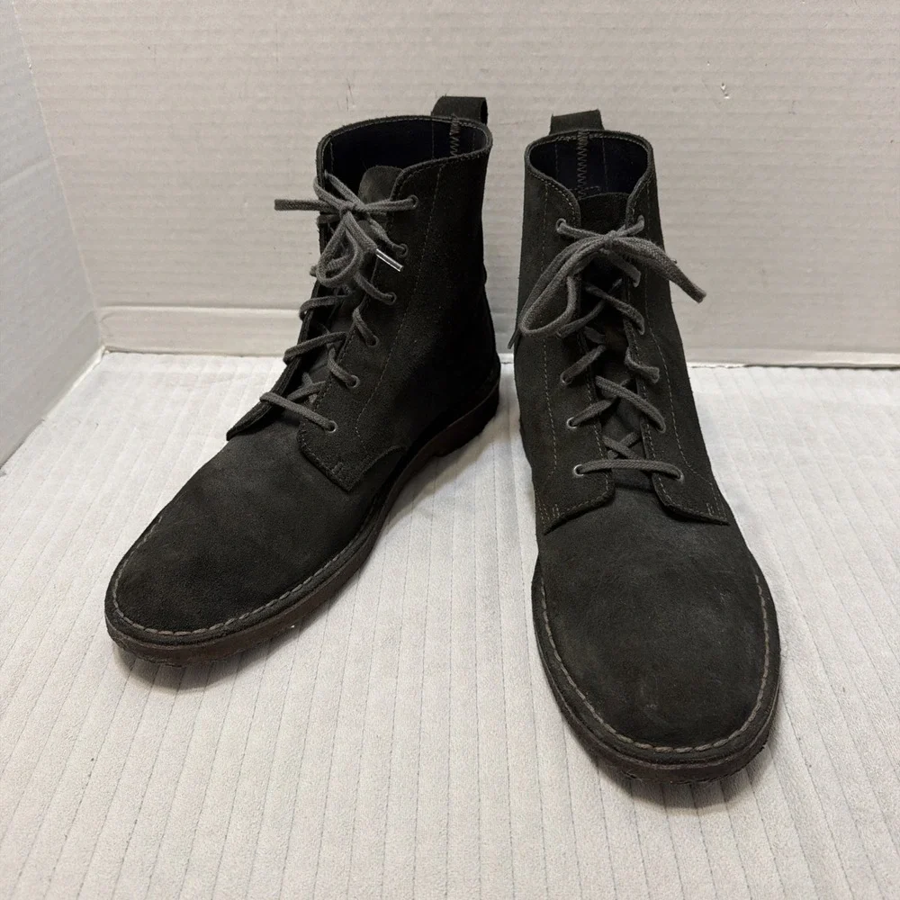Clarks Originals Dark Brown Charles F Stead Suede Desert Hi Top Boots Size 12 M